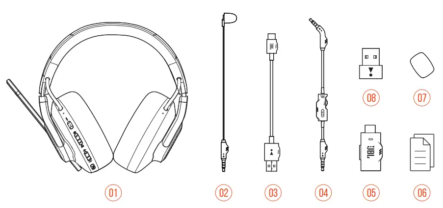 JBL Quantum 910 Black Wireless ANC Over Ear Gaming Headset - box