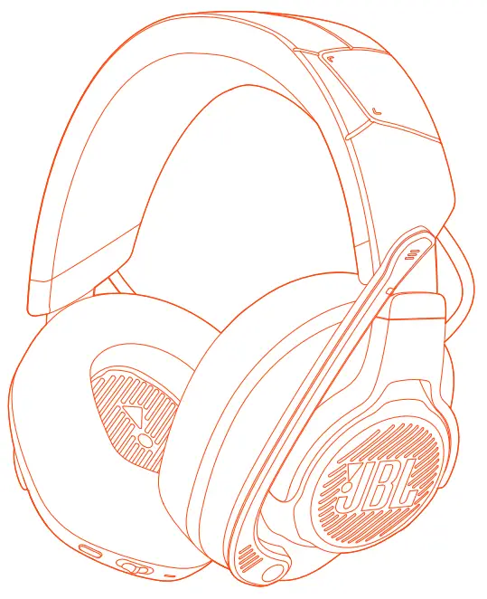 JBL Quantum 910 Black Wireless ANC Over Ear Gaming Headset