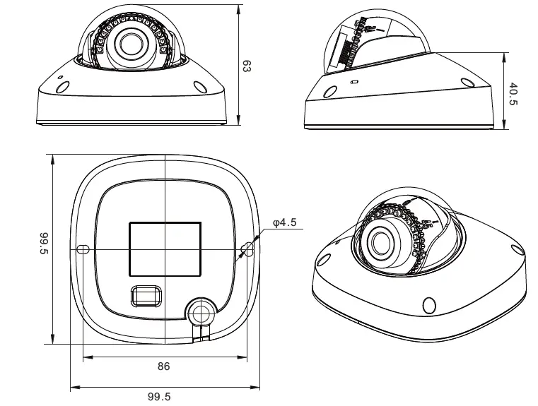 sunell SN-IPV8020EGAR Mini Dome Network Camera 5