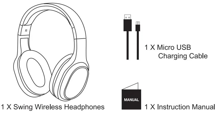 BASS JAXX HP-0333 Swing Wireless Charging Bluetooth -FIG