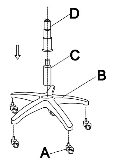 ERGOLUX ELBCRMSGBCA Trooper Gaming Massage -- ASSEMBLY