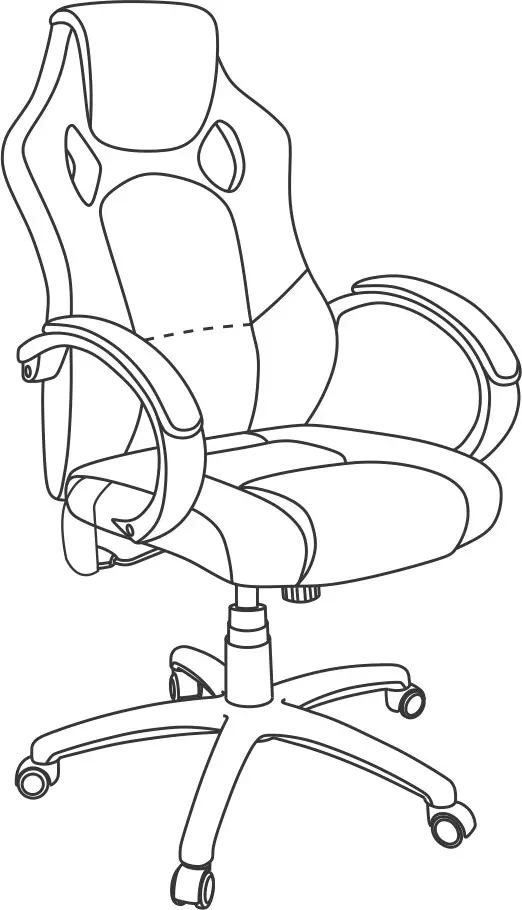 ERGOLUX ELBCRMSGBCA Trooper Gaming Massage -- Massage Chair