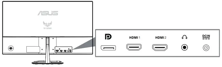 ASUS VG2791R Series Gaming LCD Monitor - Connect cables