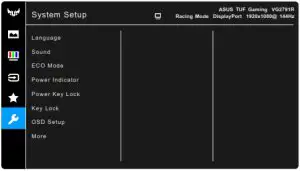 ASUS VG2791R Series Gaming LCD Monitor -Customized.Setting