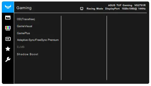ASUS VG2791R Series Gaming LCD Monitor - How to reconfigur