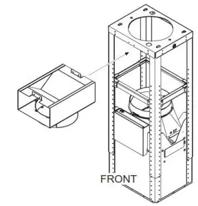 MONOGRAM 36 Island Chimney Vent Hood- AIR DEFLECTOR