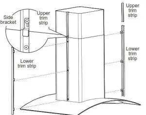 MONOGRAM 36 Island Chimney Vent Hood- INSTALL DUCT COVER TRIM