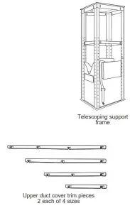 MONOGRAM 36 Island Chimney Vent Hood-PARTS PROVIDED