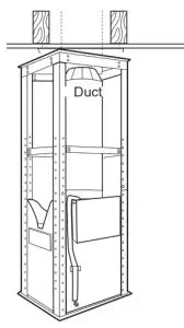 MONOGRAM 36 Island Chimney Vent Hood-SUPPORT FRAME