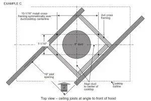 MONOGRAM 36 Island Chimney Vent Hood-Top view 2