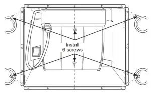 MONOGRAM 36 Island Chimney Vent Hood-screws as shown