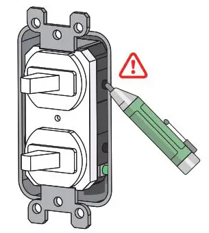 DS03 Smart Ceiling Fan Control and 2 PACK Dimmer Light Switch - Verify That Power Is Off