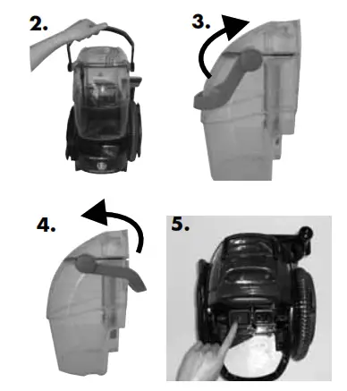 Bissell 3624 Series Spotclean Professional - Empty dirty tank
