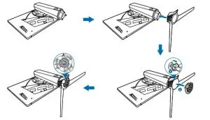 Assembling Asus XG25BQ Republic of Gamers ROG Strix Gaming Monitor