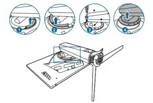 Assembling Asus XG25BQ Republic of Gamers ROG Strix Gaming Monitor