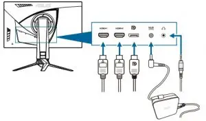 Assembling Asus XG25BQ Republic of Gamers ROG Strix Gaming Monitor