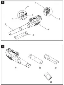 YARD FORCE LB G18W 40V Cordless Blower - ab