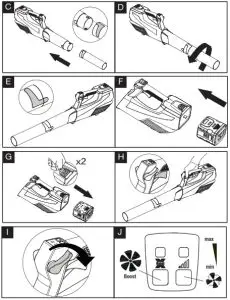 YARD FORCE LB G18W 40V Cordless Blower - cd