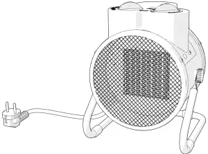 nedis HTIF20FYW Industrial Design Fan Heater - fig1