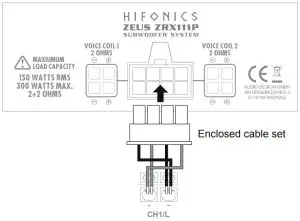 CONNECTION TO 2-CHANNEL AMPLIFIER