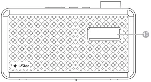i Star 90058PI Portable DAB Radio - front view