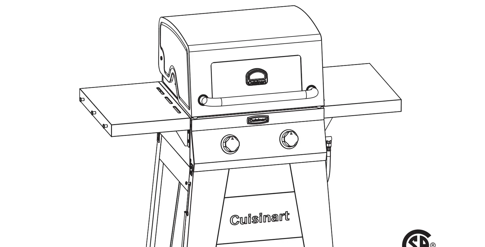 Cuisinart Deluxe Two Burner Gas Grill [gas0256as, Gas0256aso] User Manual