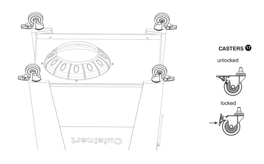 Cuisinart Deluxe Two Burner Gas Grill - Attach CASTERS