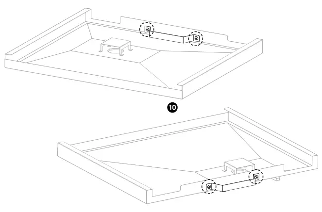 Cuisinart Deluxe Two Burner Gas Grill - Remove 2 screws on GREASE TRAY