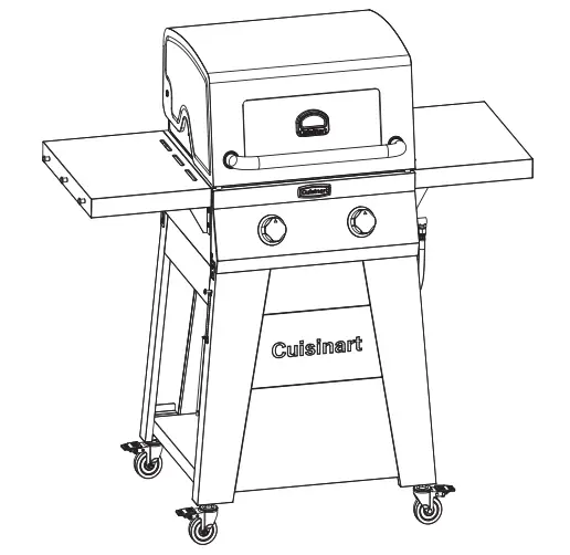 Cuisinart Deluxe Two Burner Gas Grill - Model GAS0256AS Assembled