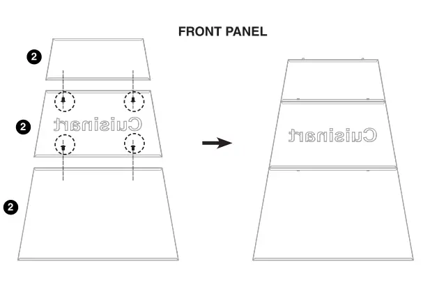 Cuisinart Deluxe Two Burner Gas Grill - Attach FRONT PANEL