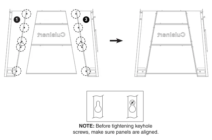 Cuisinart Deluxe Two Burner Gas Grill - attach FRONT LEGS