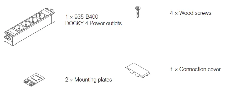 KONDATOR 935-B400 Docky - 4 Power outlets-1