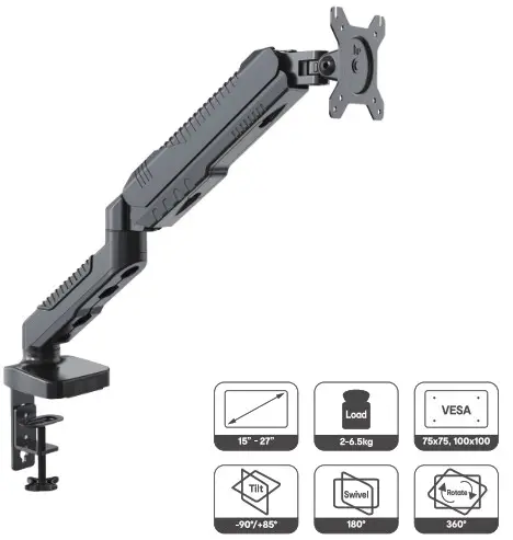 anko 43108121 Gas Lift Monitor Arm Instruction - cover