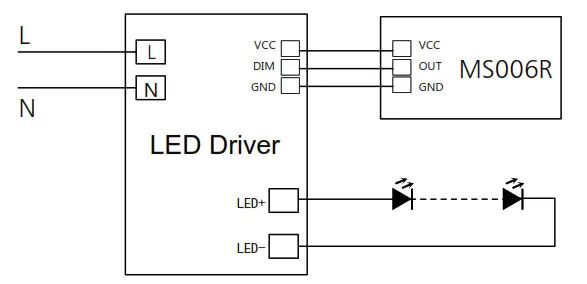 Mosentek MS009ER 10mm Thickness Super Compact Sensor- Wiring diagram