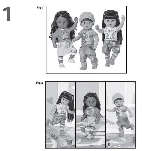 BABY born 827185 Soft Touch Sister Multicolored Chopping Board 43cm Zapf FIG 1