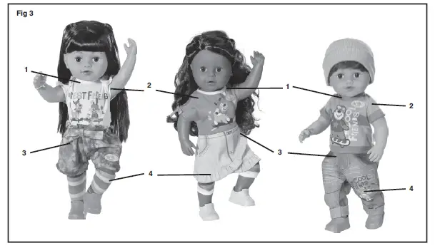 BABY born 827185 Soft Touch Sister Multicolored Chopping Board 43cm Zapf FIG 2