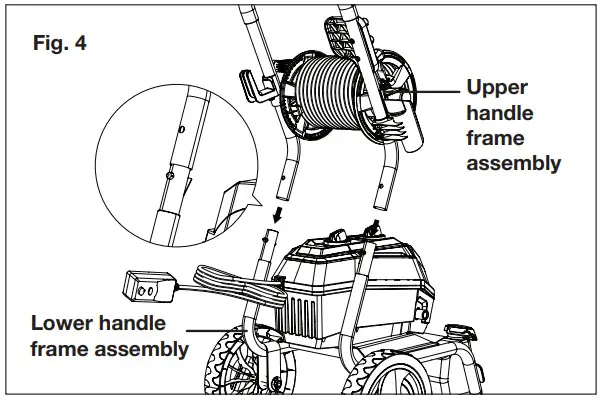 SUNJOE SPX4501 RM 13A Electric Pressure Washer With Onboard Hose Reel Owners - Lower handle
