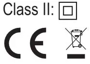 Class II, CE & Disposal Icons