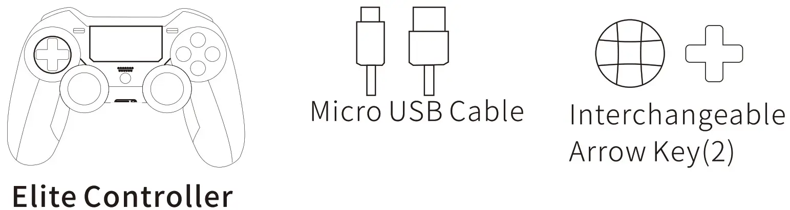 Honson HS PS4125 P4 Elite Wireless Controller - Packaging Accessories