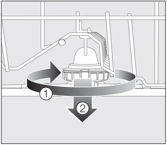 Cleaning the spray arms