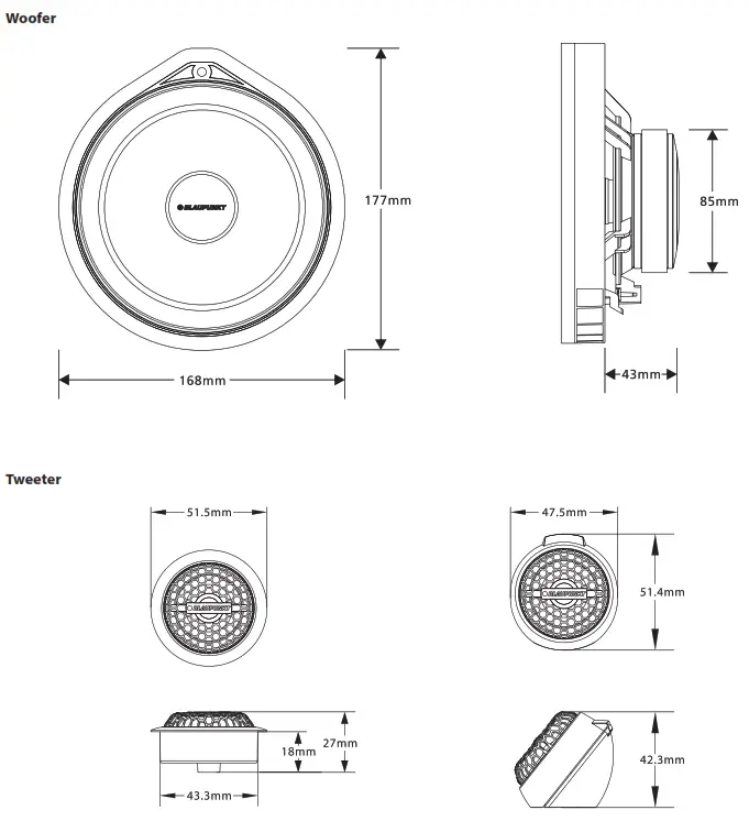 BLAUPUNKT 2-Way Component COAXIAL Speaker- 04