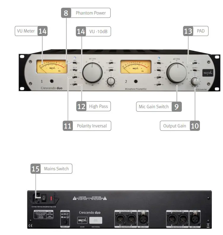 spl 120V Two Channel Microphone Preamplifier - Start up 2