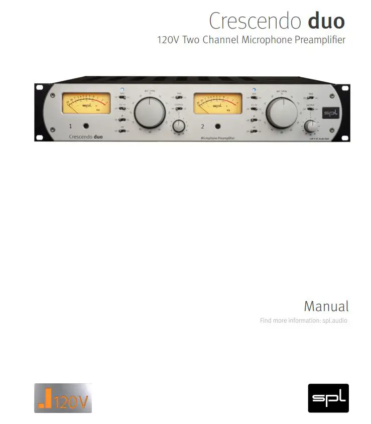 spl 120V Two Channel Microphone Preamplifier