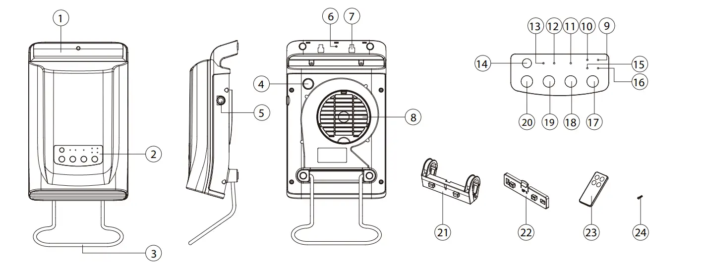 Rasonic RA-BH205FY Bathroom Heater-Fig1