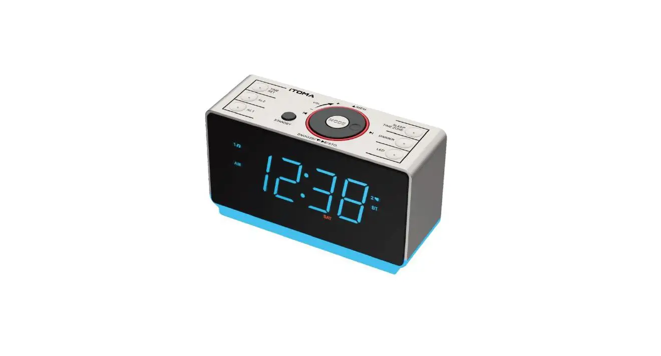 Itoma Cks708 Alarm Clock Radio With Bluetooth Speakers User Manual