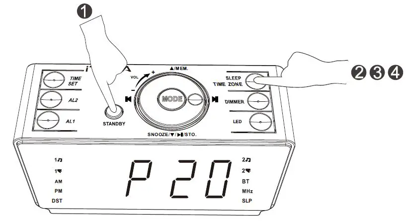 iTOMA- CKS708 Alarm- Clock Radio -with -Bluetooth- Speakers -fig 13
