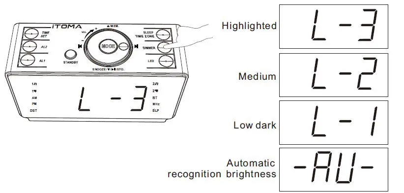 iTOMA- CKS708 Alarm- Clock Radio -with -Bluetooth- Speakers -fig 14