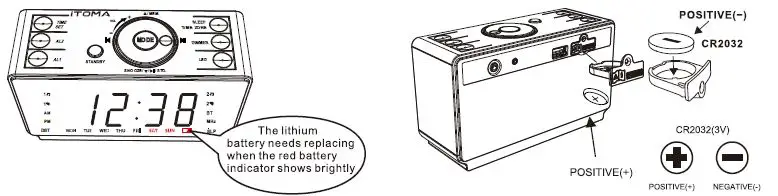 iTOMA- CKS708 Alarm- Clock Radio -with -Bluetooth- Speakers -fig 18