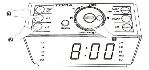 iTOMA- CKS708 Alarm- Clock Radio -with -Bluetooth- Speakers -fig 9