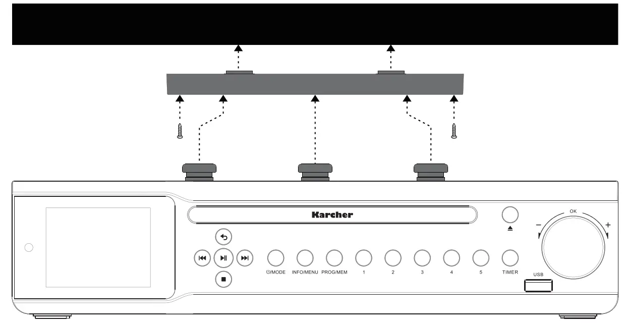 KARCHER RA 2060D Under Unit Radio - Mounting